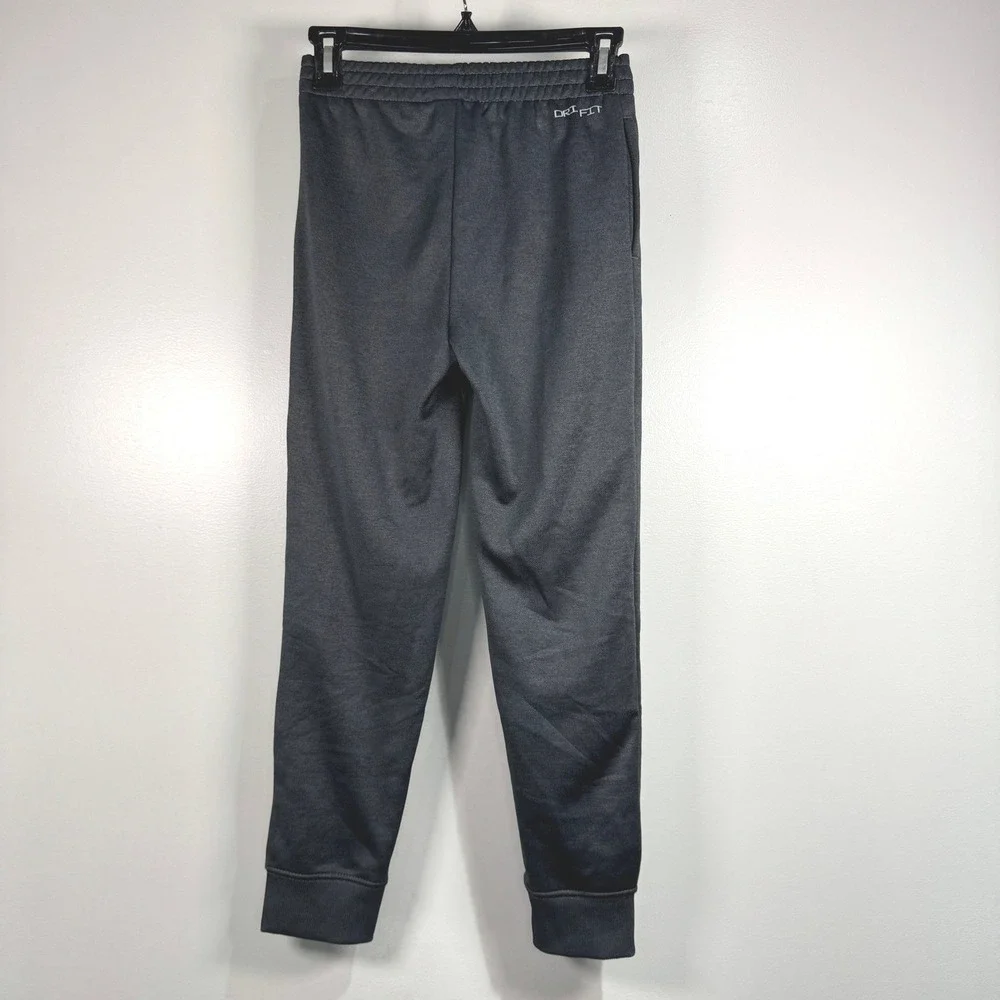 Jordan Dri-FIT Joggers Charcoal Gray Red Jumpman Sweatpants Boys Med 10-12